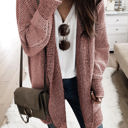  Textured Long Cardigan