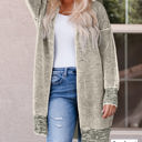 Medium Apricot Textured Long Cardigan