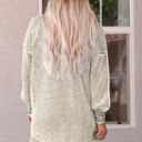 Medium Gray Textured Long Cardigan