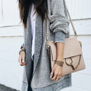 Small Gray Textured Long Cardigan