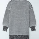 Small Gray Textured Long Cardigan