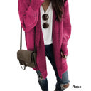 Large Rose Textured Long Cardigan