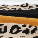 Medium Orange Leopard Colorblock Pullover