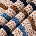  Multicolour Striped Knitted Drop Shoulder Round Neck Sweater