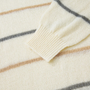  Multicolour Ribbed Edge Drop Shoulder Sweater