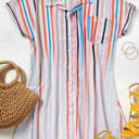  Ombre Stripe Shirt Dress