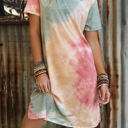  Watercolor Tie Dye Tee Dress