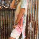  Watercolor Tie Dye Tee Dress