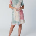  Watercolor Tie Dye Tee Dress