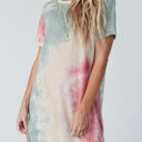  Watercolor Tie Dye Tee Dress