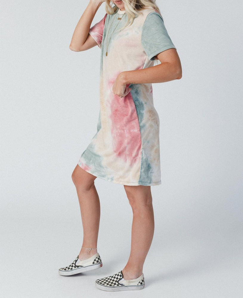 Watercolor Tie Dye Tee Dress