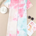  Watercolor Tie Dye Tee Dress