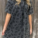  Vintage Stone Wash Leopard Pocket Mini Dress