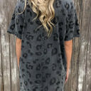  Vintage Stone Wash Leopard Pocket Mini Dress