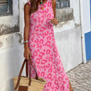  Vivid Leopard Sleeveless Maxi Dress