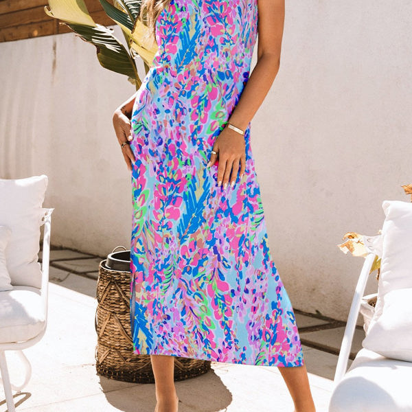 Sleeveless Floral Maxi Dress