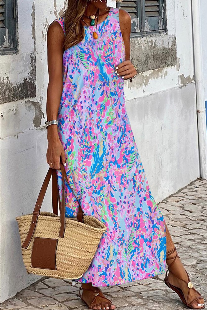 Sleeveless Floral Maxi Dress