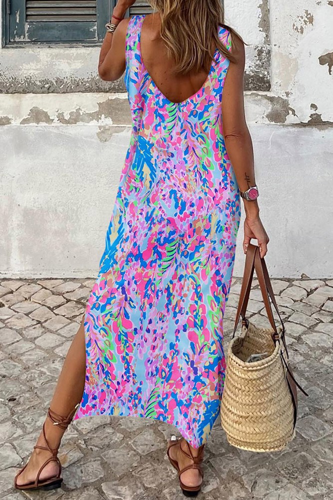 Sleeveless Floral Maxi Dress