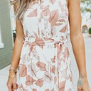  Airy White Leaf Midi Dress