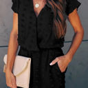 Large Black Dotted Romper