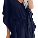 Large Blue Cascading Sleeve Romper