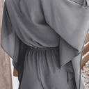 Large Gray Cascading Sleeve Romper