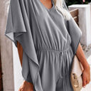 Small Gray Cascading Sleeve Romper