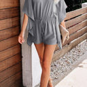 Small Gray Cascading Sleeve Romper