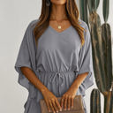 Small Gray Cascading Sleeve Romper