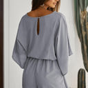 Small Gray Cascading Sleeve Romper