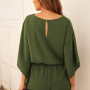 Small Green Cascading Sleeve Romper