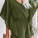 Small Green Cascading Sleeve Romper