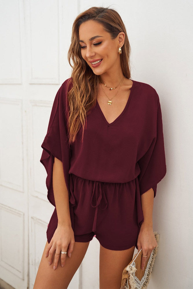 Cascading Sleeve Romper