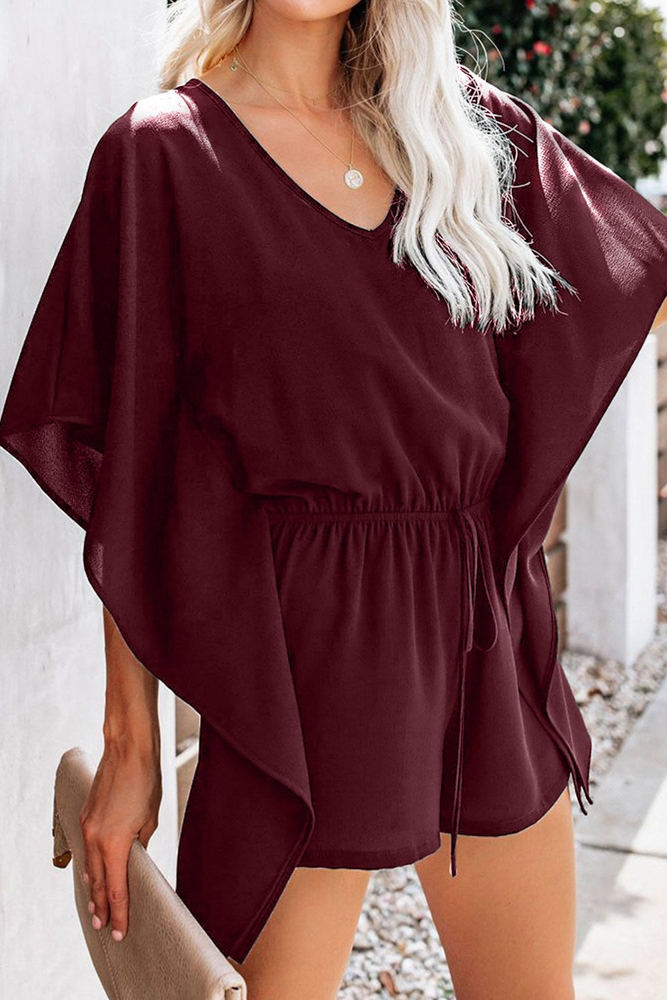 Cascading Sleeve Romper