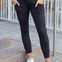  Pleated High Waist Pocket Leggings Pants