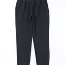 Large Black Pleated High Waist Pocket Leggings Pants