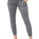 Large Gray Pleated High Waist Pocket Leggings Pants