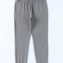 Large Gray Pleated High Waist Pocket Leggings Pants