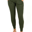 Large Green Pleated High Waist Pocket Leggings Pants