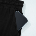  Black Ruffled Wide Leg Pull On High Waist Pants with Pockets