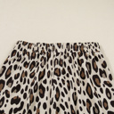  Khaki Leopard Wide Leg Cropped Pocket Pants