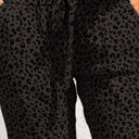 Large Darker Black Comfy Leopard Joggers