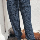 Large Blue Comfy Leopard Joggers