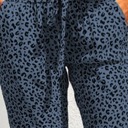 Large Blue Comfy Leopard Joggers