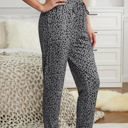 Large Gray Comfy Leopard Joggers