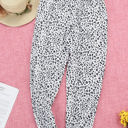 Large White Comfy Leopard Joggers