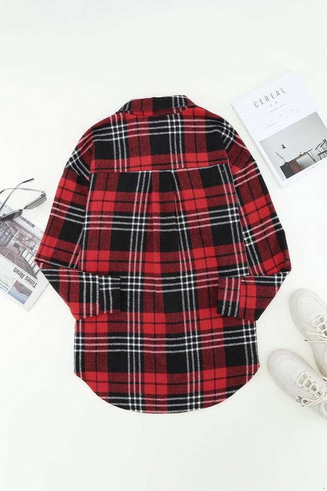 Boyfriend Plaid Shacket Coat