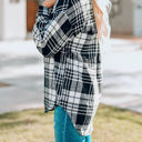 Medium Black Boyfriend Plaid Shacket Coat