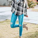 Medium Black Boyfriend Plaid Shacket Coat