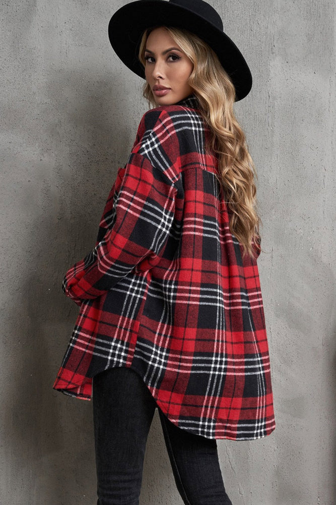 Boyfriend Plaid Shacket Coat